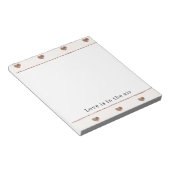 Brauner Zucker Blush Rosa Glitzer Herzen Notizblock (angewinkelt)