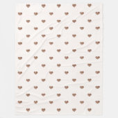 Brauner Zucker Glitter Herzen Liebe Valentinstag Fleecedecke (Vorderseite)