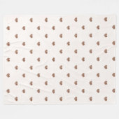 Brauner Zucker Glitter Herzen Liebe Valentinstag Fleecedecke (Vorderseite (Horizontal))