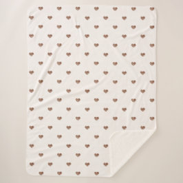 Brauner Zucker Glitter Herzen Liebe Valentinstag Sherpadecke