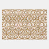 Brauner Zucker Neutral Zebra Geschenkpapier Set (Vorderseite 2)