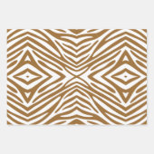 Brauner Zucker Neutral Zebra Geschenkpapier Set (Vorderseite)