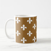 Brauner Zucker - Neutraler Fleur de Lys Kaffeetasse (Links)