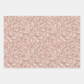 Brauner Zucker Rosa Glitter Herzen Geburtstag Geschenkpapier Set (Vorderseite 2)