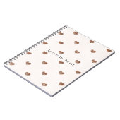 Brauner Zucker Rosa Glitzer Herzen  Notizblock (Linke Seite)