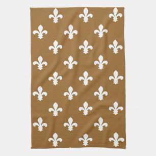 Brauner Zucker Southern Cottage Fleur de Lys Handtuch