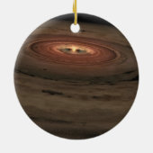 Brauner Zwerg im Weltraum der NASA Keramikornament (Hinten)