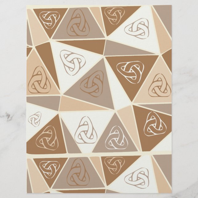 Braunes abstraktes Scrapbook-Papier (Vorderseite)