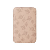 Braunes Ahorn Verlasse Vintages Linienmuster Badematte (Vorderseite Vertikal)