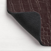 Braunes Alligator-Krokodilleder-Imitat Mousepad (Ecke)