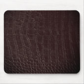 Braunes Alligator-Krokodilleder-Imitat Mousepad (Vorne)