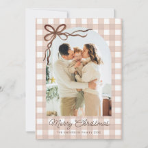 Braunes Aquarell-Gingham-Bogen-Foto