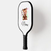 Braunes Aquarelltier Pickleball Schläger (Links)
