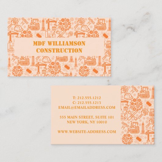 braunes architektonisches Entwurfsmuster Visitenkarte (Vorne/Hinten)