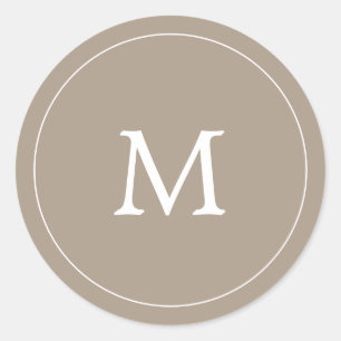 braunes ashwood unbedeutende einfache runder aufkleber