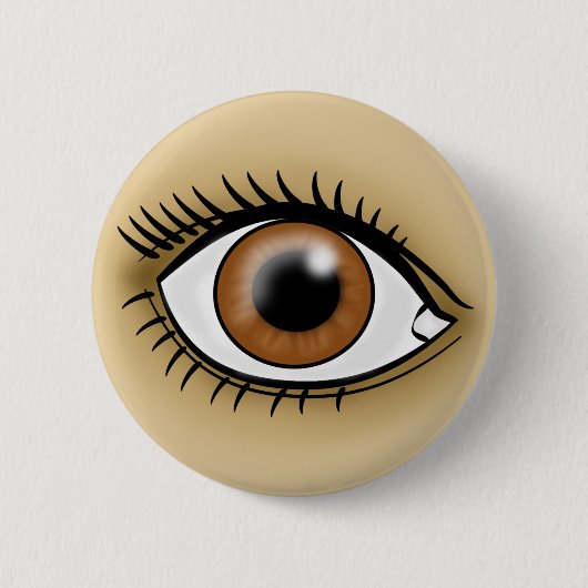 Braunes Auge Symbol Button (Vorderseite)