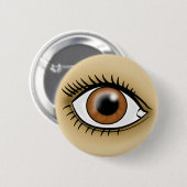 Braunes Auge Symbol Button (Vorne & Hinten)