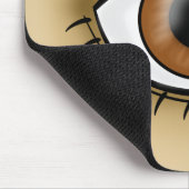 Braunes Auge Symbol Mousepad (Ecke)