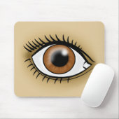 Braunes Auge Symbol Mousepad (Mit Mouse)