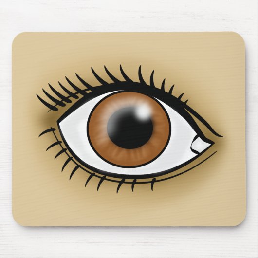 Braunes Auge Symbol Mousepad (Vorne)