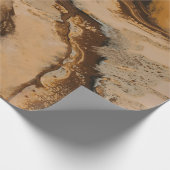 Braunes Beige Flüssigkeit Art flüssiger Marmor Swi Geschenkpapier (Ecke)
