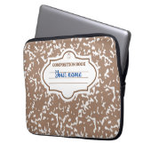 Braunes Beige-Hasen Laptopschutzhülle (Vorderseite Links)