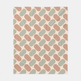 Braunes Beige Oval Kapsel Ellipse Geometrisches Mu Fleecedecke