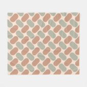 Braunes Beige Oval Kapsel Ellipse Geometrisches Mu Fleecedecke (Vorderseite (Horizontal))