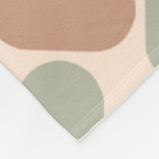Braunes Beige Oval Kapsel Ellipse Geometrisches Mu Fleecedecke (Ecke)