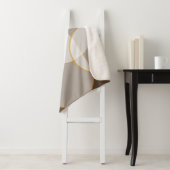 Braunes, Beige, Tan & Gold Abstraktes Armsmuster Sherpadecke (Beispiel)