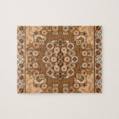 braunes beige weißes orientalisches puzzle (Horizontal)
