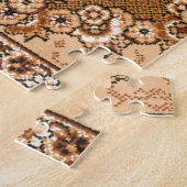 braunes beige weißes orientalisches puzzle (Seite)