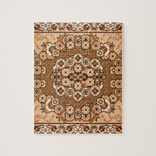 braunes beige weißes orientalisches puzzle (Vertikal)