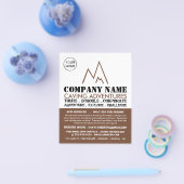 Braunes Berglogo, Höhlenwerbung Flyer (Einzeln)