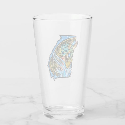 Braunes Bierpint-Glas Glas (Rückseite)