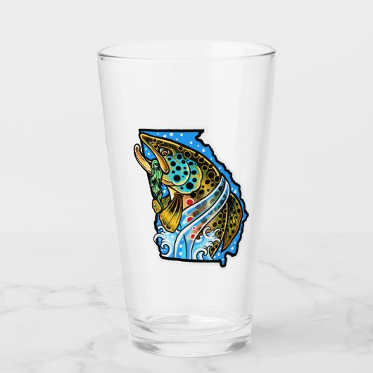 Braunes Bierpint-Glas Glas (Vorderseite)