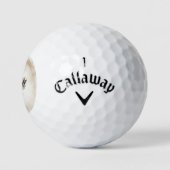 Braunes Blatt Monogramm Name Golfball (Logo)