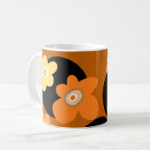 Braunes Blumenmuster Kaffeetasse (Vorderseite Links)