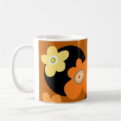 Braunes Blumenmuster Kaffeetasse (Links)