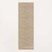 Braunes Blumenmuster Moderne Botanik Yogamatte (Vorderseite)