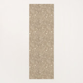 Braunes Blumenmuster Moderne Botanik Yogamatte (Rückseite)