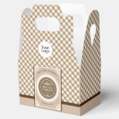 Braunes Büffel-Gingham Geschenkschachtel (Geöffnet)