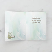 Braunes Cockapoo fühlt sich nach der Operation mit Karte (Innenseite)