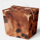 Braunes Cream Black Cowhide Hochzeit Geschenkschachtel (Rückseite)