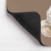 Braunes Creme Teddybär Buch Mousepad (Ecke)