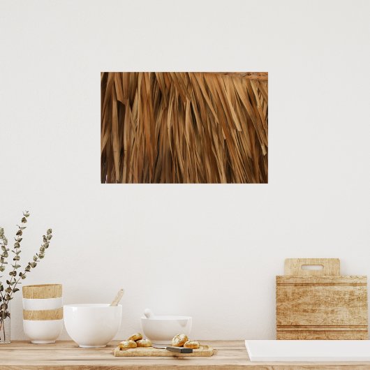 Braunes Dachmuster Poster (Küche)