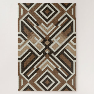 Braunes Diamantlabyrinth | Moderne geometrische Pu Puzzle