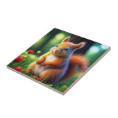 Braunes Eichhörnchen auf Gras-435435 Fliese (Seite)