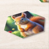 Braunes Eichhörnchen auf Gras-435435 Untersetzer (angewinkelt)