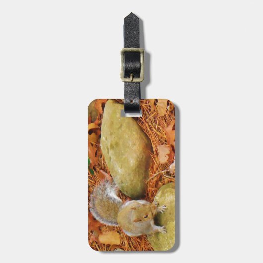 Braunes Eichhörnchen Gepäckanhänger (Vorderseite vertikal)